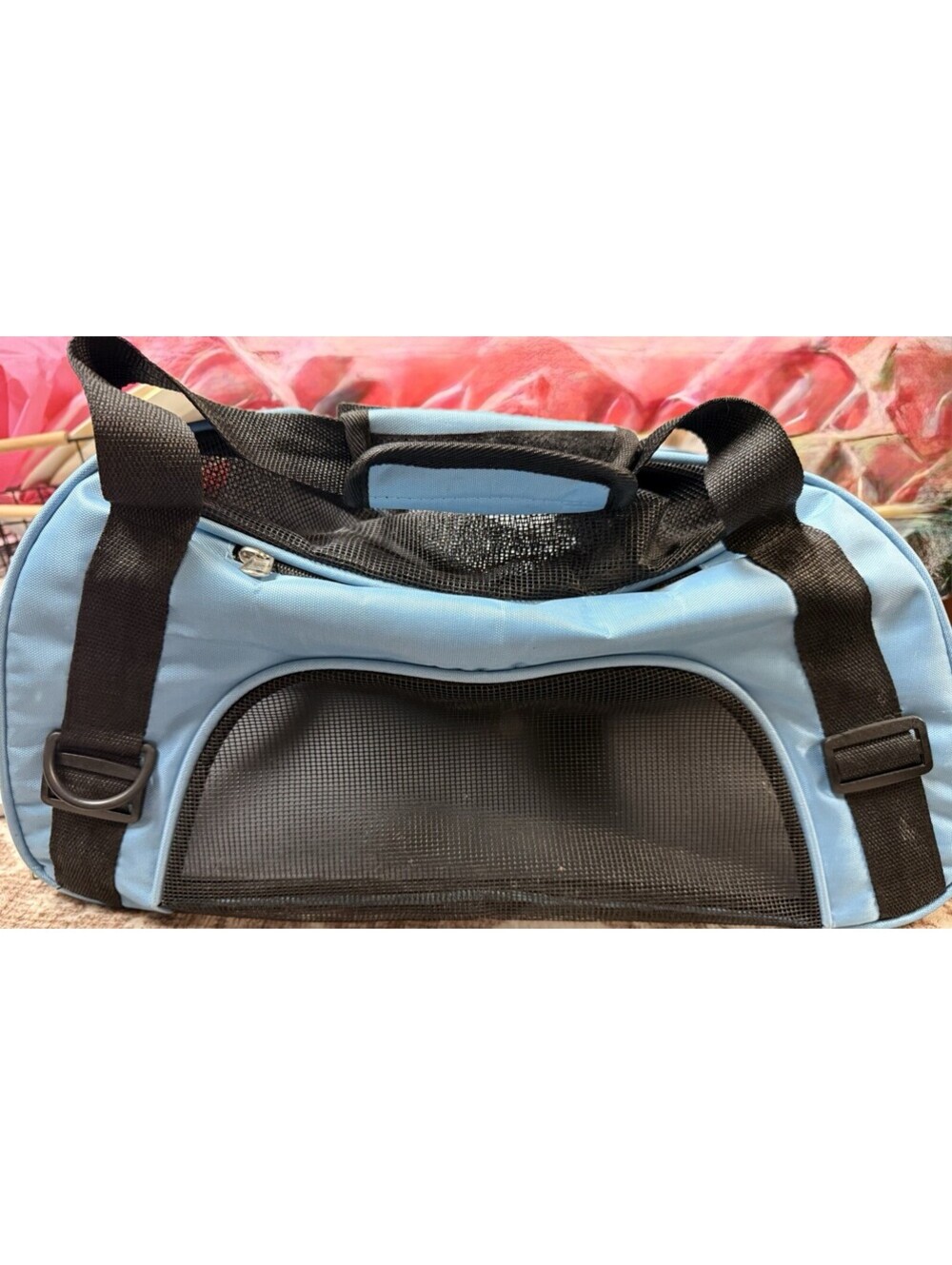 Pet Cat Carrier Airline Approved Soft-Sided Portable Small Blue Bag